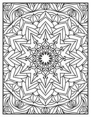 Mandala Coloring Pages for Adults and Kids, Intricate Black and White Line Art for Adults