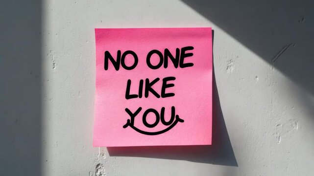 Conceptual note on a sticky note declaring No one likes you.