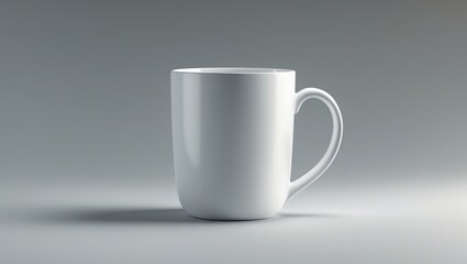 Obraz premium White coffee mug mockup on a plain background