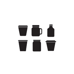 coffee cup icon set