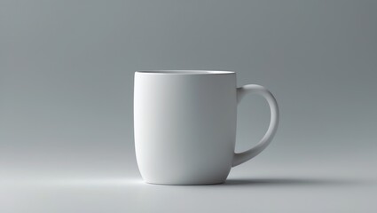 Obraz premium Empty white coffee mug design displayed on background