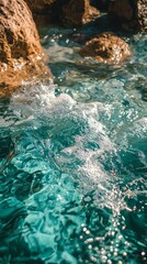 Fototapeta premium A body of water with a lot of bubbles and foam