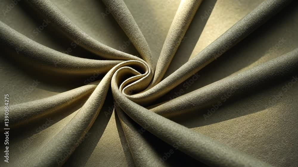 Poster close-up of a dark beige matte fabric backdrop. macro perspective of velvet texture on continuous te