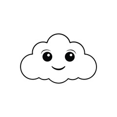 cartoon cloud with a smile