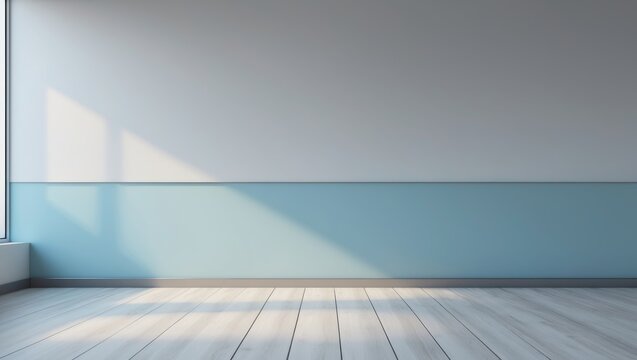 Blank hospital wall with floor, medical facility background