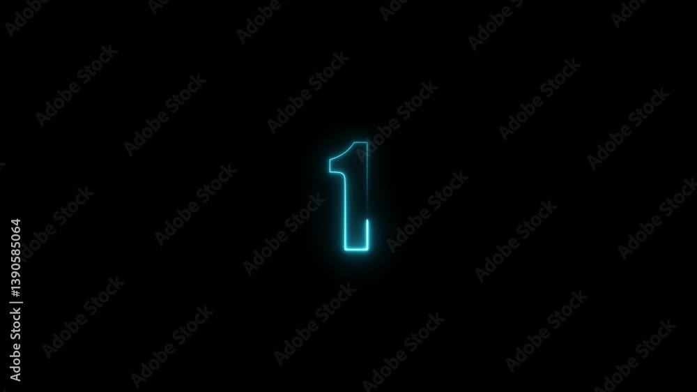Poster abstract glowing neon text 78 number countdown icon. glowing sign on black background neon number. g
