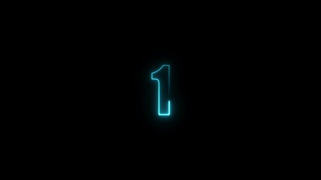 Abstract glowing neon text 78 number countdown icon. Glowing sign on black background Neon number. Glowing blue neon countdown timer number animation 4k. neon countdown timer color 4k illustration