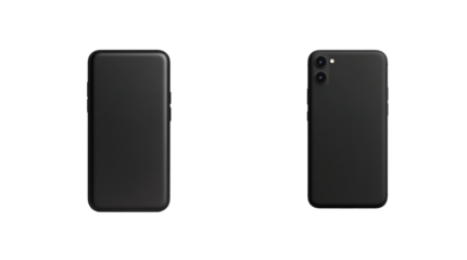 Phone variations in modern design displaying a sleek black appearance and slim profiles