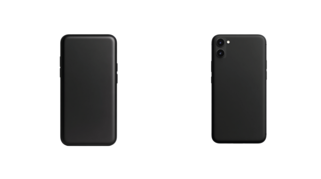Phone variations in modern design displaying a sleek black appearance and slim profiles