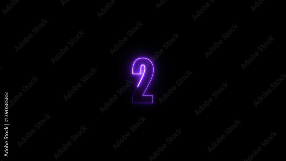 Poster abstract glowing neon text 78 number countdown icon. glowing sign on black background neon number. g