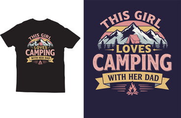 Camping lover t shirt design vector