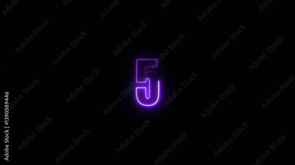 Poster abstract glowing neon text 78 number countdown icon. glowing sign on black background neon number. g