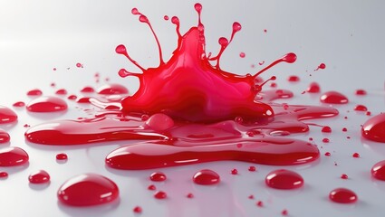 Isolated blood drip on a white background