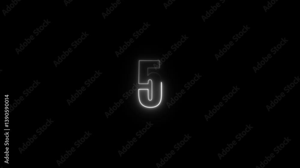 Poster abstract glowing neon text 78 number countdown icon. glowing sign on black background neon number. g