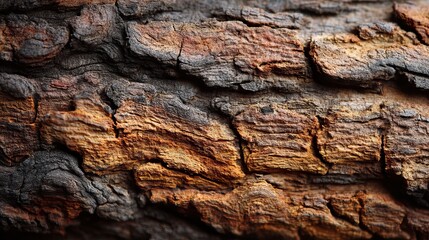 Dark Brown Rustic Wooden Bark Texture Background Image Natural Detailed Rough Weathered Tree Trunk Closeup Photography Brownish Orange Timber Wood Surface Abstract Pattern Design Element old art fall 