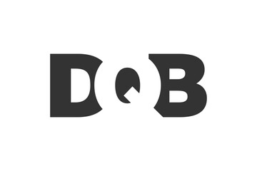 DQB logo design. Initial letter D Q B bold font style for tech startups, consulting, corporate branding. Creative company name, headlines typography identity, trendy logotype.