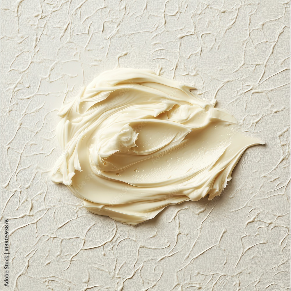Poster creamy spreadable texture applied on a textured surface showcasing culinary artistry