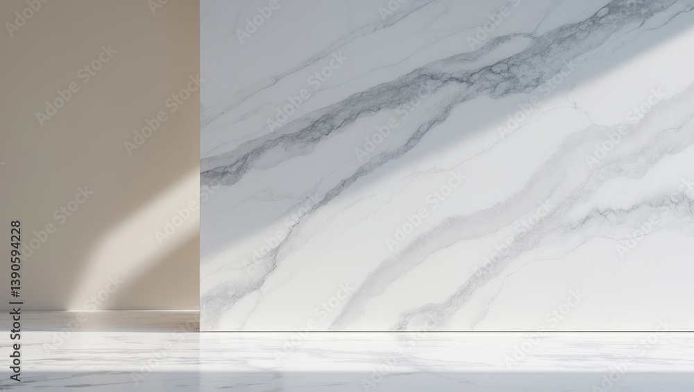 Poster white marble texture backdrop in high resolution featuring a seamless pattern for artistic design wo