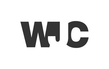 WJC logo design. Initial letter W J C bold font style for tech startups, consulting, corporate branding. Creative company name, headlines typography identity, trendy logotype.