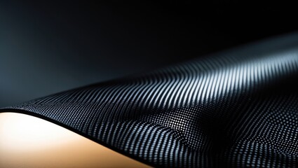 Shallow depth of field showcasing carbon fiber texture on an abstract dark backdrop