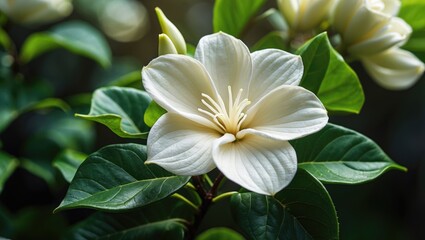 Gardenia flower in white