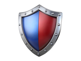 metal shield isolated on transparent white background,clipping path