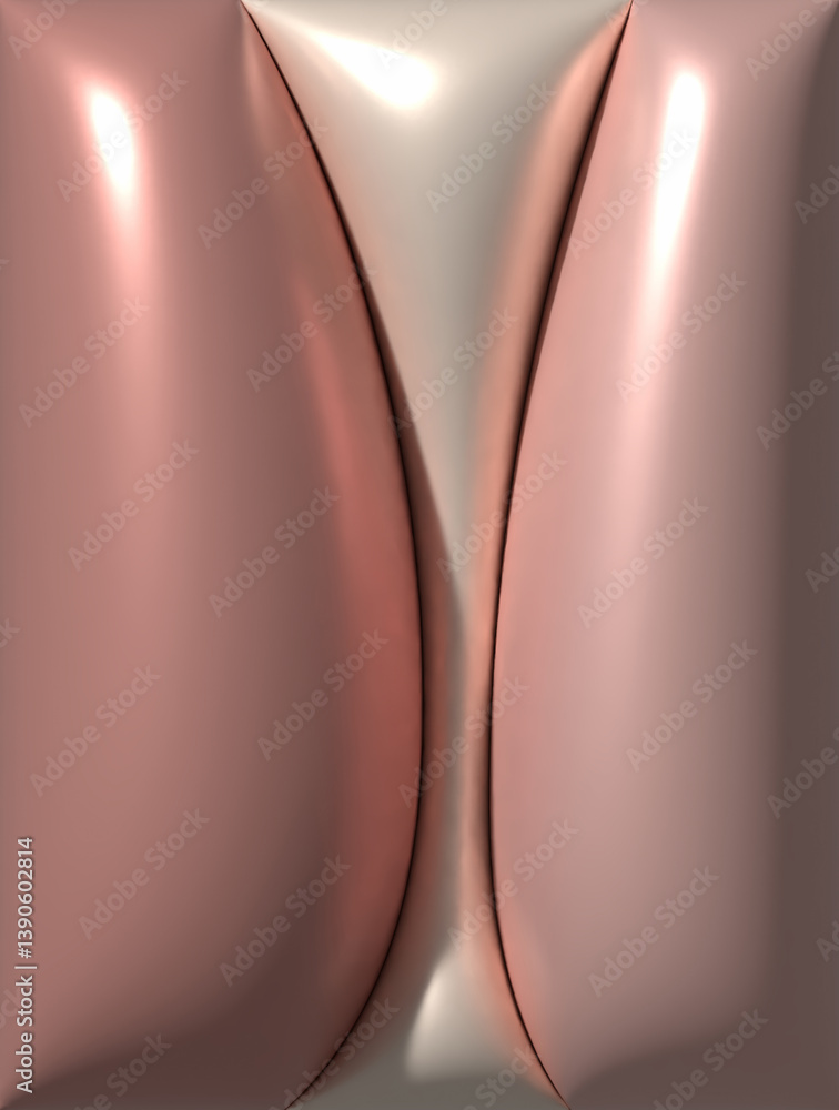 Poster flowing waves in various shades of beige. the waves create a smooth, undulating surface with highlig