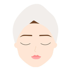relaxed face vector illustration