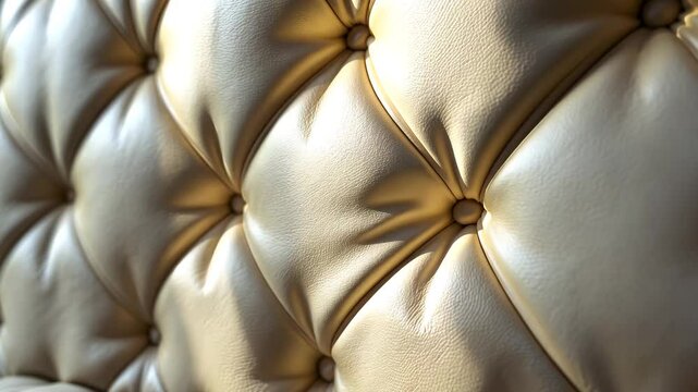 Close-up of a deep diamond design on the background texture of upholstered tufted furniture or wall paneling.