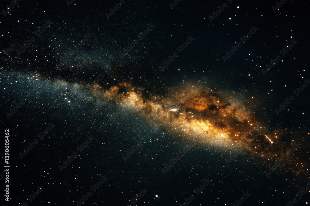 Aufkleber exploring the wonders of deep outer space with swirling galaxies and twinkling stars, traveling deep