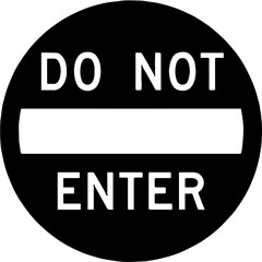 Do not enter sign