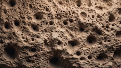 A textured background of rough brown pitted eroded limestone