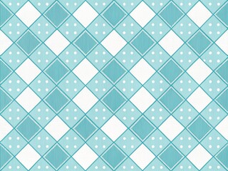 This image showcases a charming, repeating pattern of teal and white diamonds, giving a sense of vintage style or a possible fabric print.
