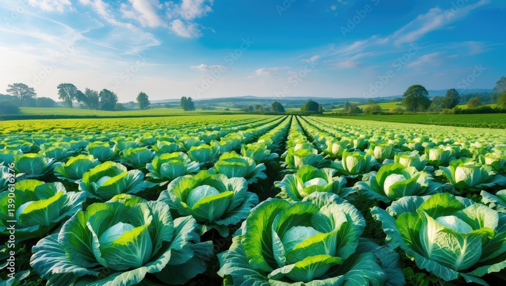Poster cabbage fields are flourishing.