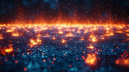 Fototapeta premium Fiery Embers Abstract Background