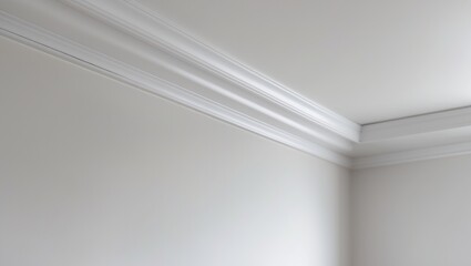 Interior ceiling moldings, detail of flat ceiling skirting