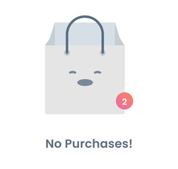 Error State UI Illustration – No Purchases!
