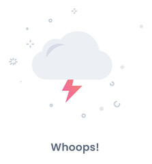 Error State UI Illustration – Whoops!
