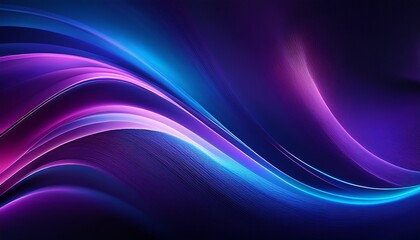 Obraz premium abstract dark background featuring a purple and blue wave design gradient tones a gradient of deep purple indigo and midnight blue tones overlaid with subtle glowing effects
