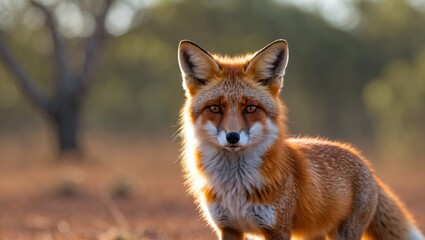 Obraz premium A fox in the Australian outback