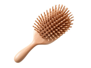 wooden comb isolated on white background
