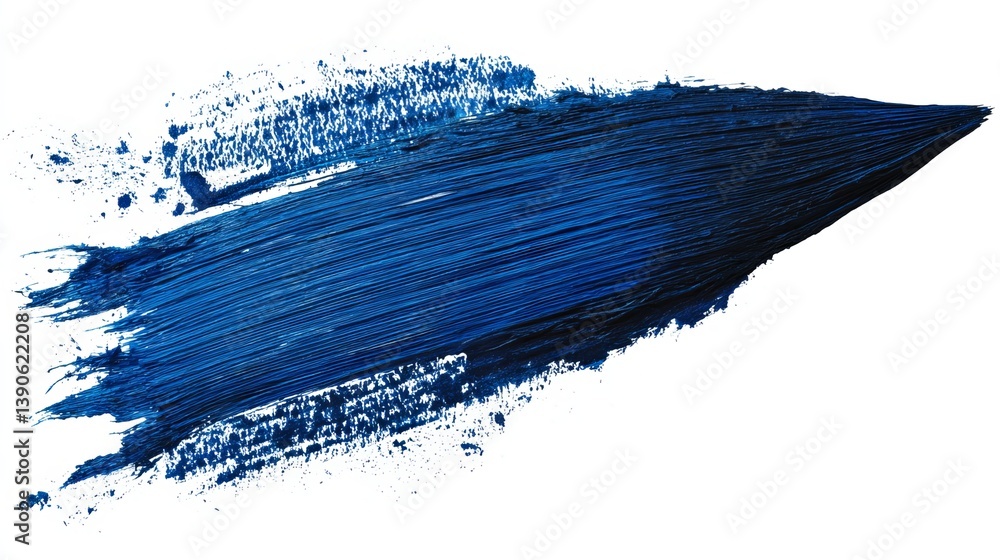 Aufkleber dynamic blue acrylic paint stroke abstract texture background design element modern artistic brushst