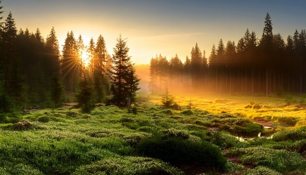 sonnenaufgang im wald