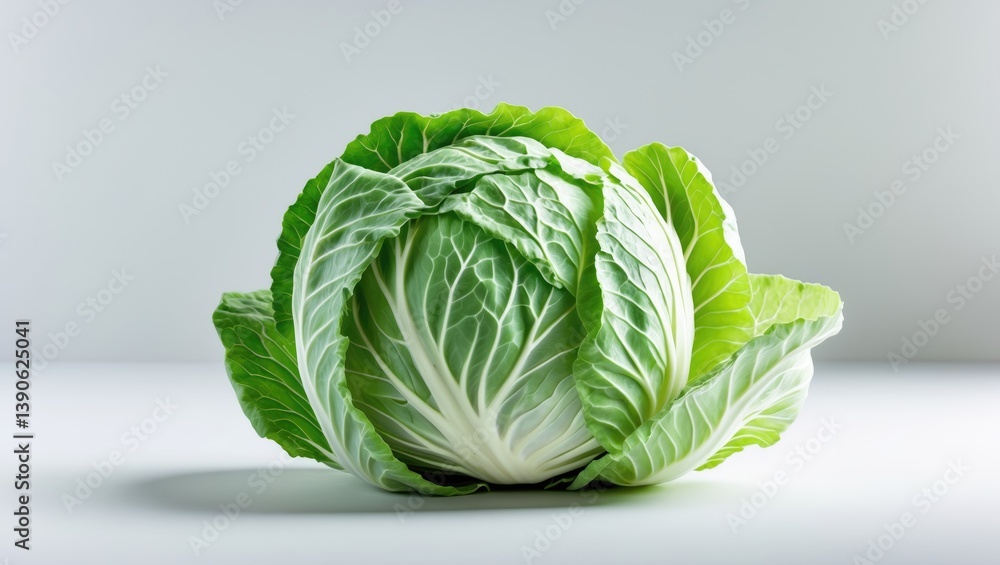 Poster white background featuring isolated cabbage