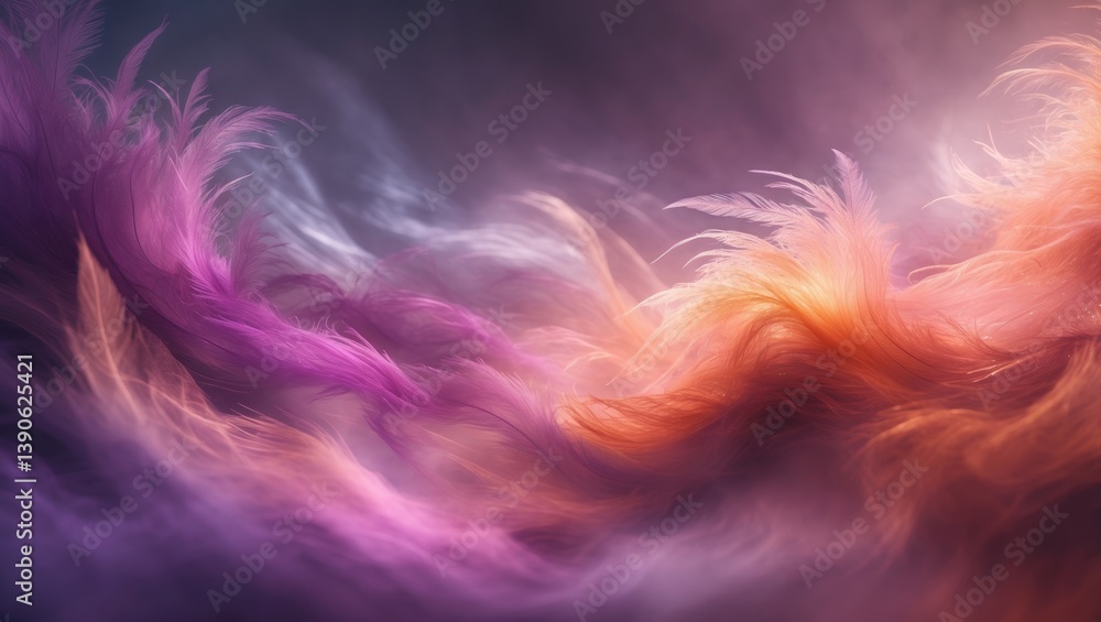 Poster vibrant blurred color gradient abstract backdrop. light passing through a prism.