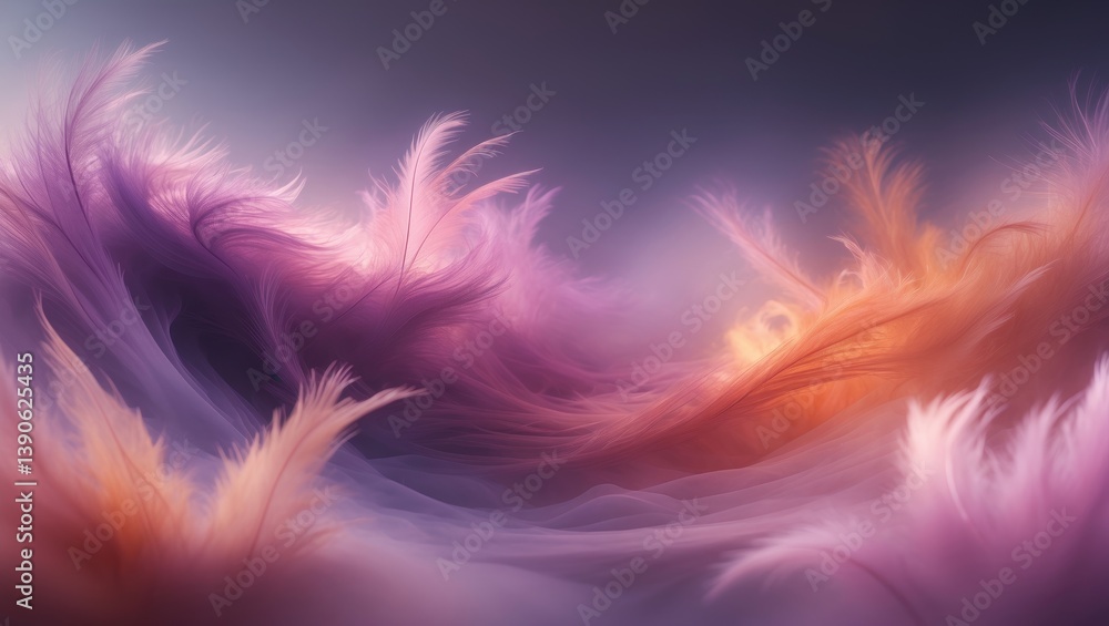 Poster vibrant blurred color gradient abstract backdrop. light passing through a prism.