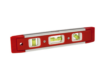 Red Spirit Level Measuring Tool White