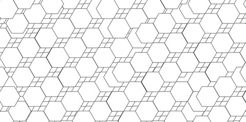 Obraz premium Luxury hexagonal abstract black metal background with golden light lines. Dark 3d geometric texture illustration. Black Hexagonal Pattern Metallic background with black and gold 3d