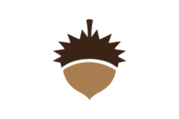 Symbol of simple Chestnut icon silhouette in a simple, minimalist vector on a white background