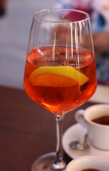 Espresso and Aperol Spritz - time to relax in Venice. Italy.